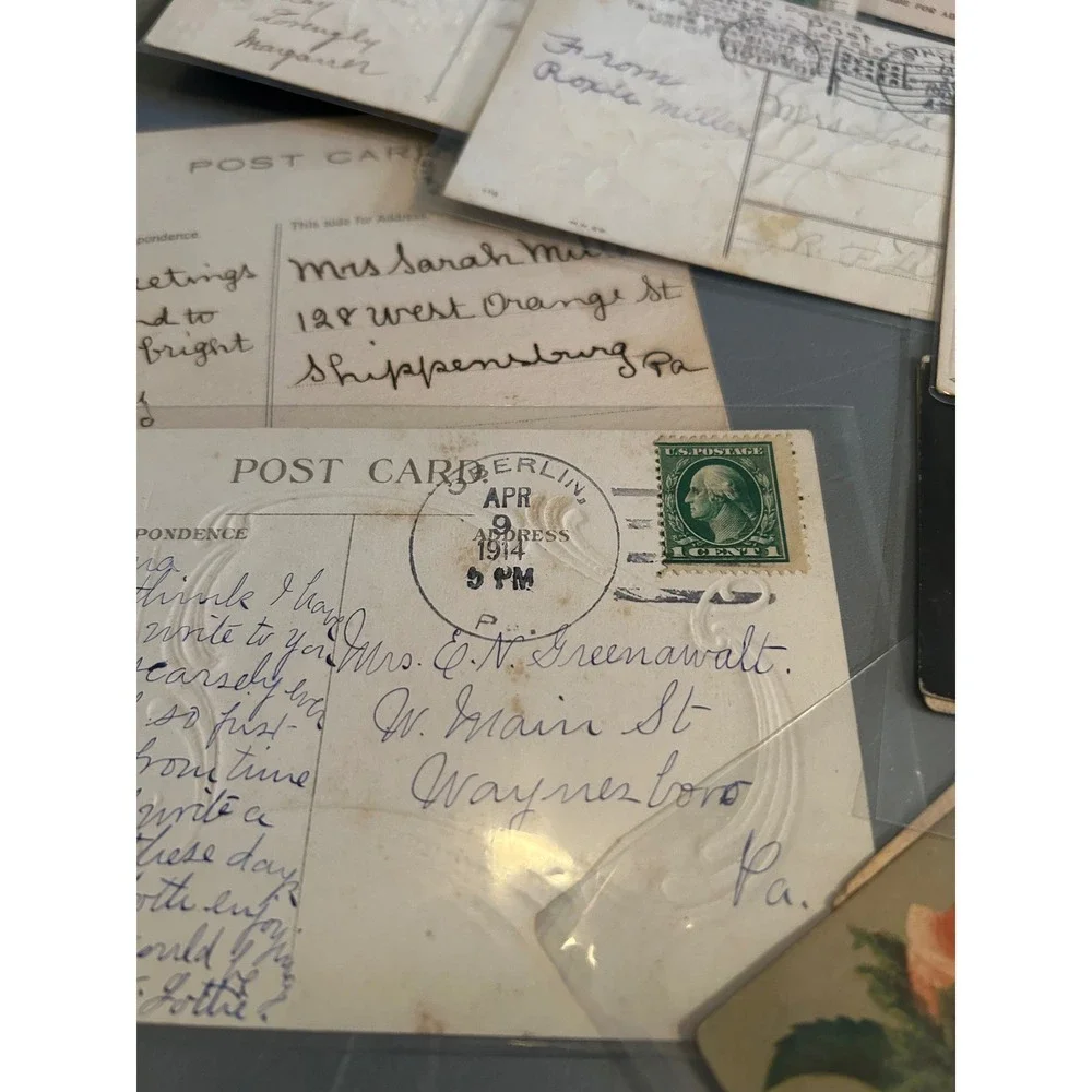 Vintage Postcard Lot of 20+ PostCards, most Written on, early 1900s